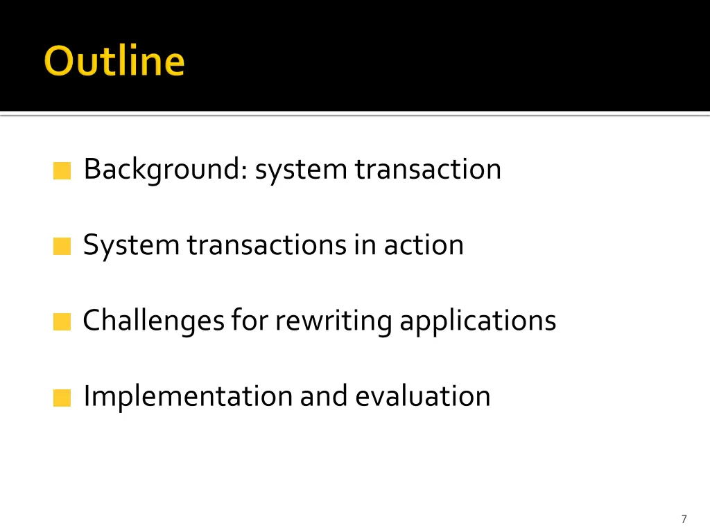 background system transaction