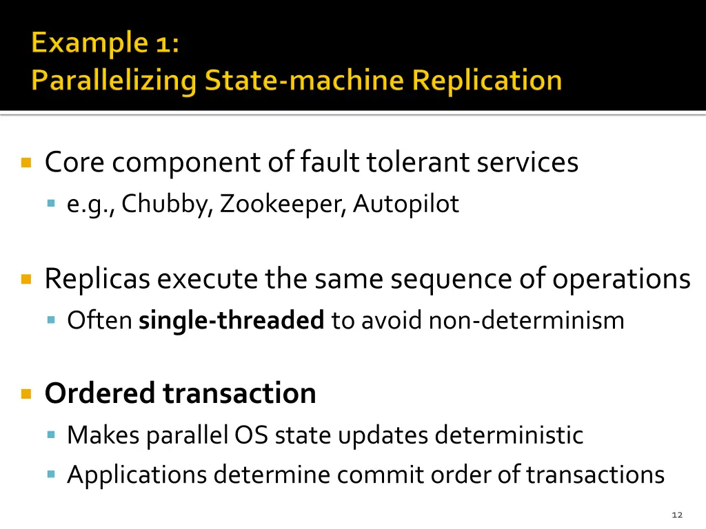 core component of fault tolerant services