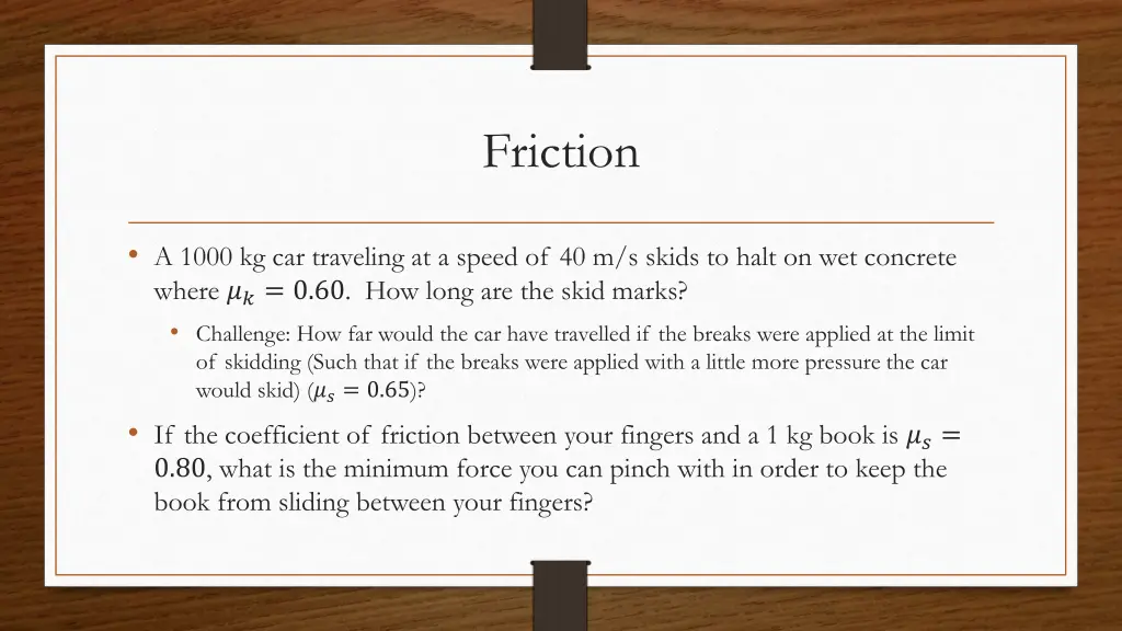 friction