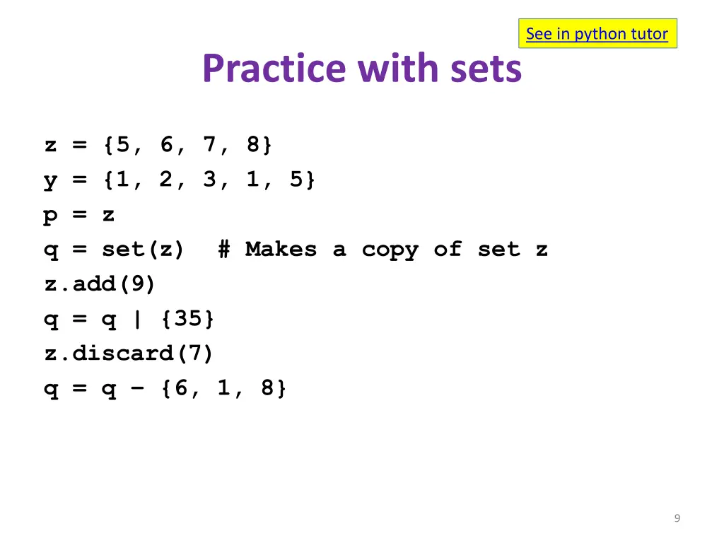 see in python tutor 1