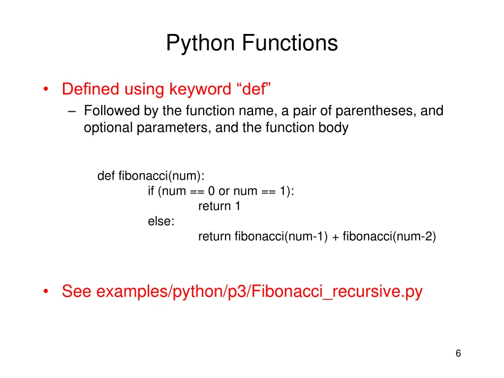 python functions
