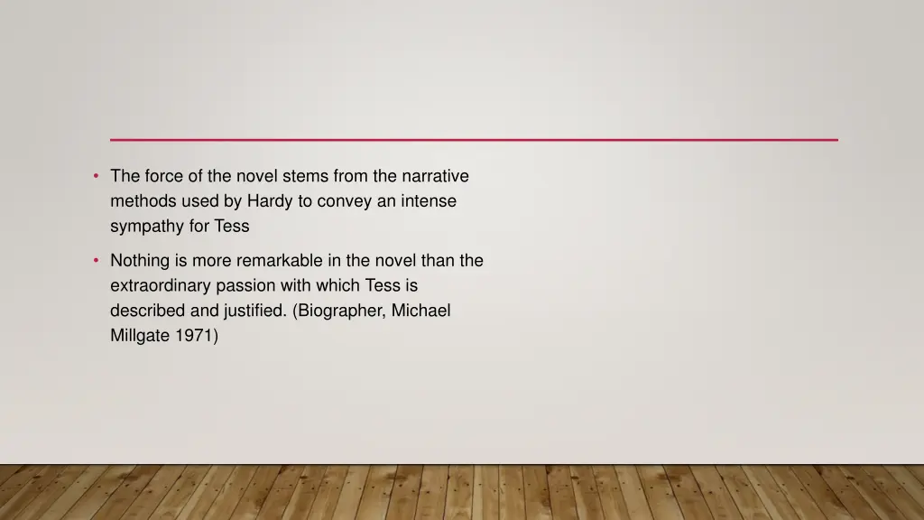 the force of the novel stems from the narrative