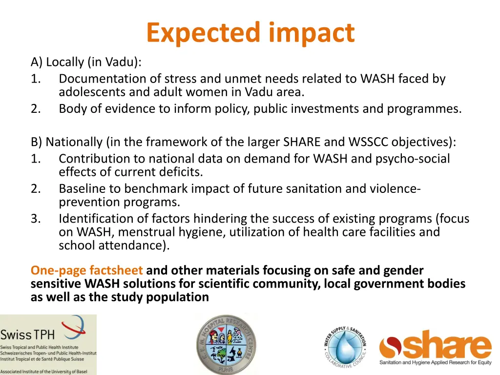 expected impact