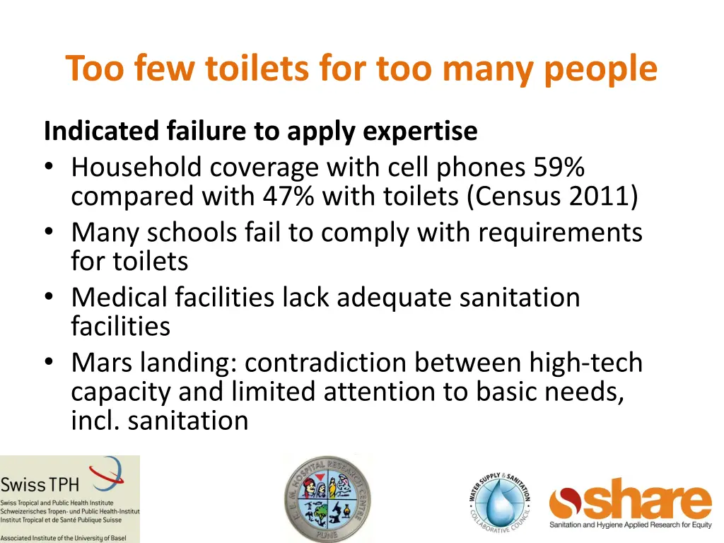 too few toilets for too many people
