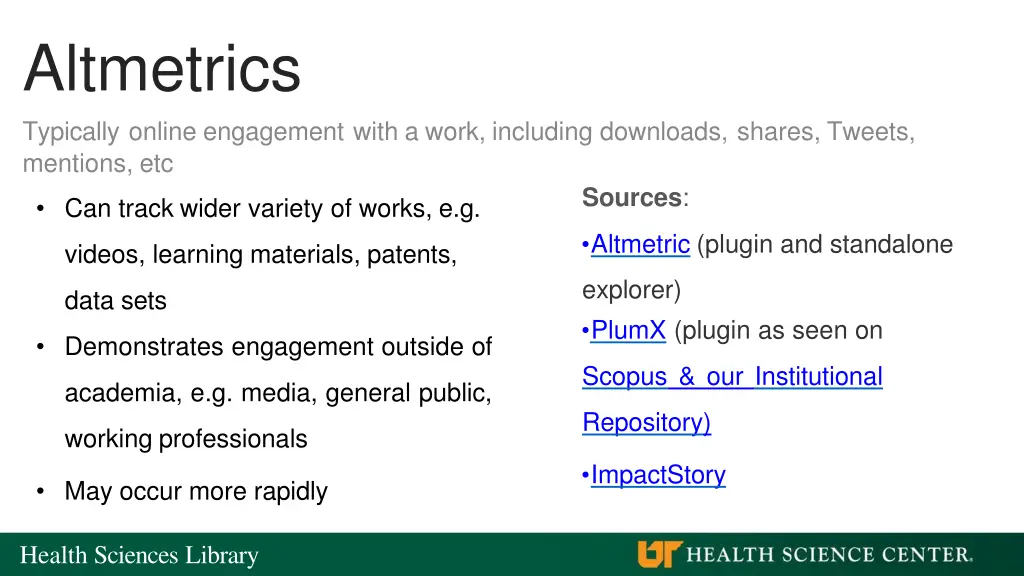 altmetrics typically online engagement with