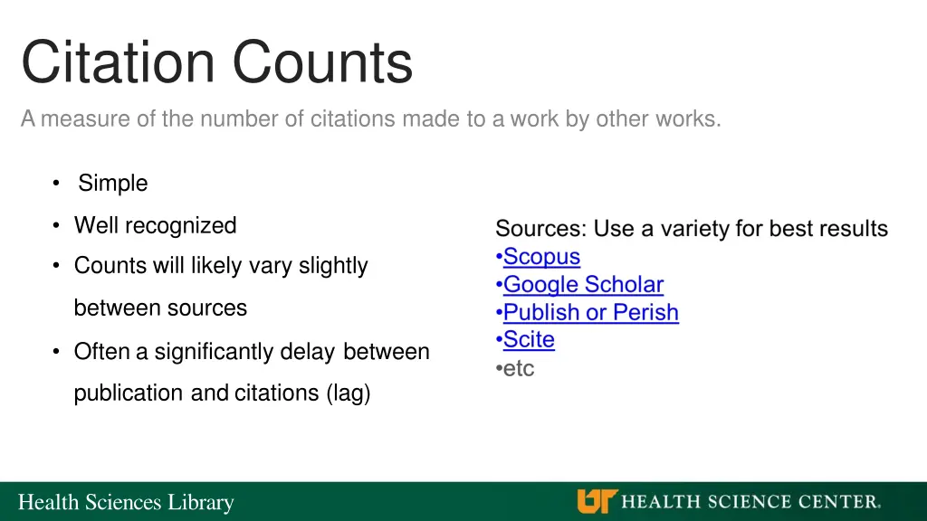 citation counts a measure of the number