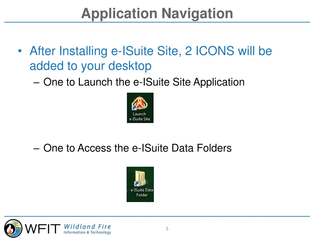 application navigation