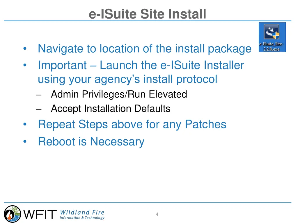 e isuite site install
