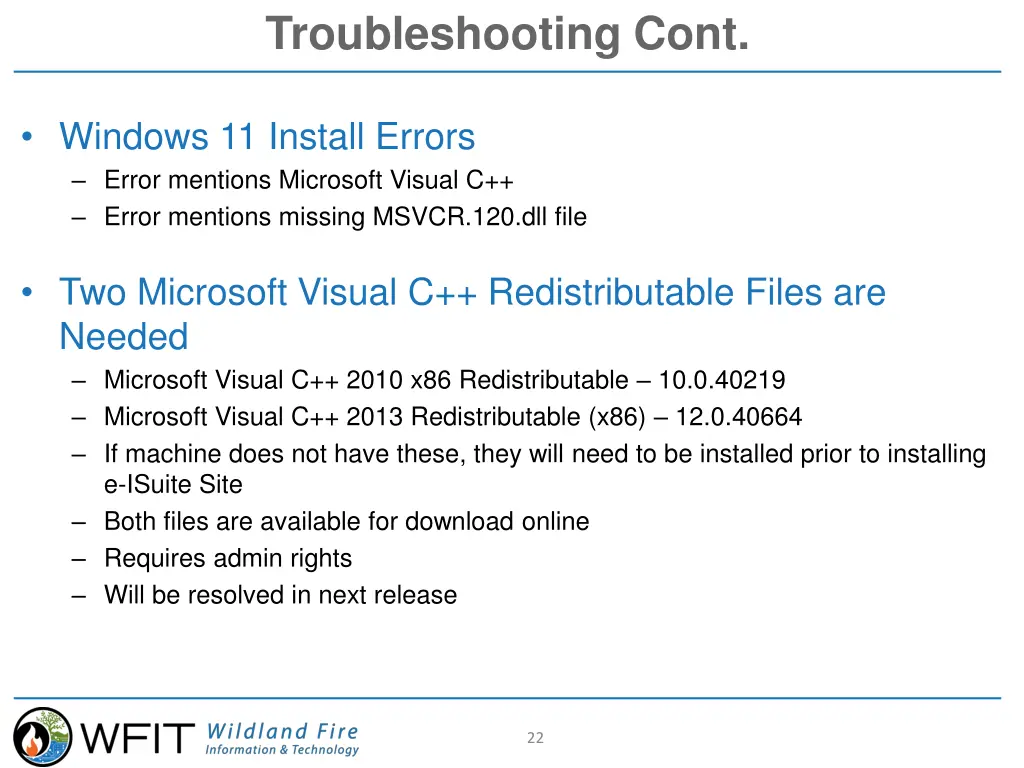 troubleshooting cont 1