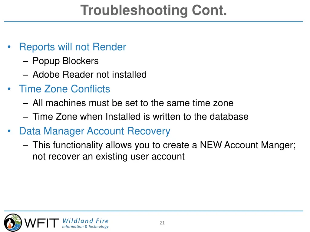 troubleshooting cont