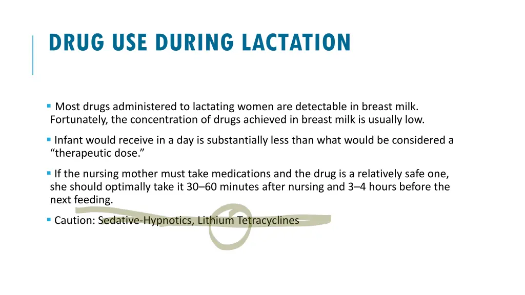 drug use during lactation