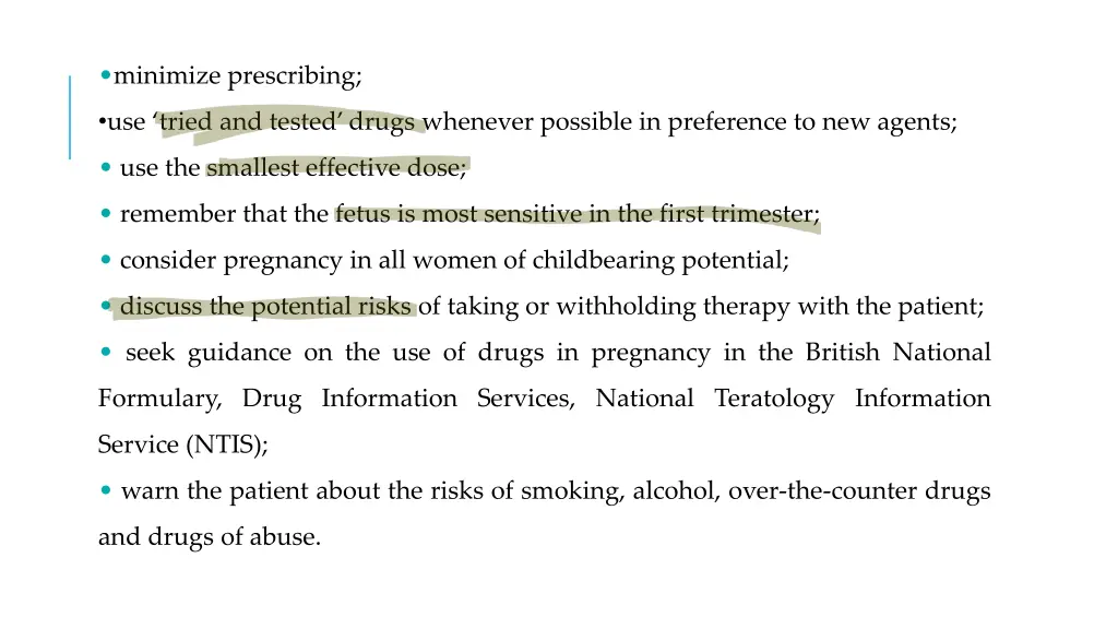 minimize prescribing