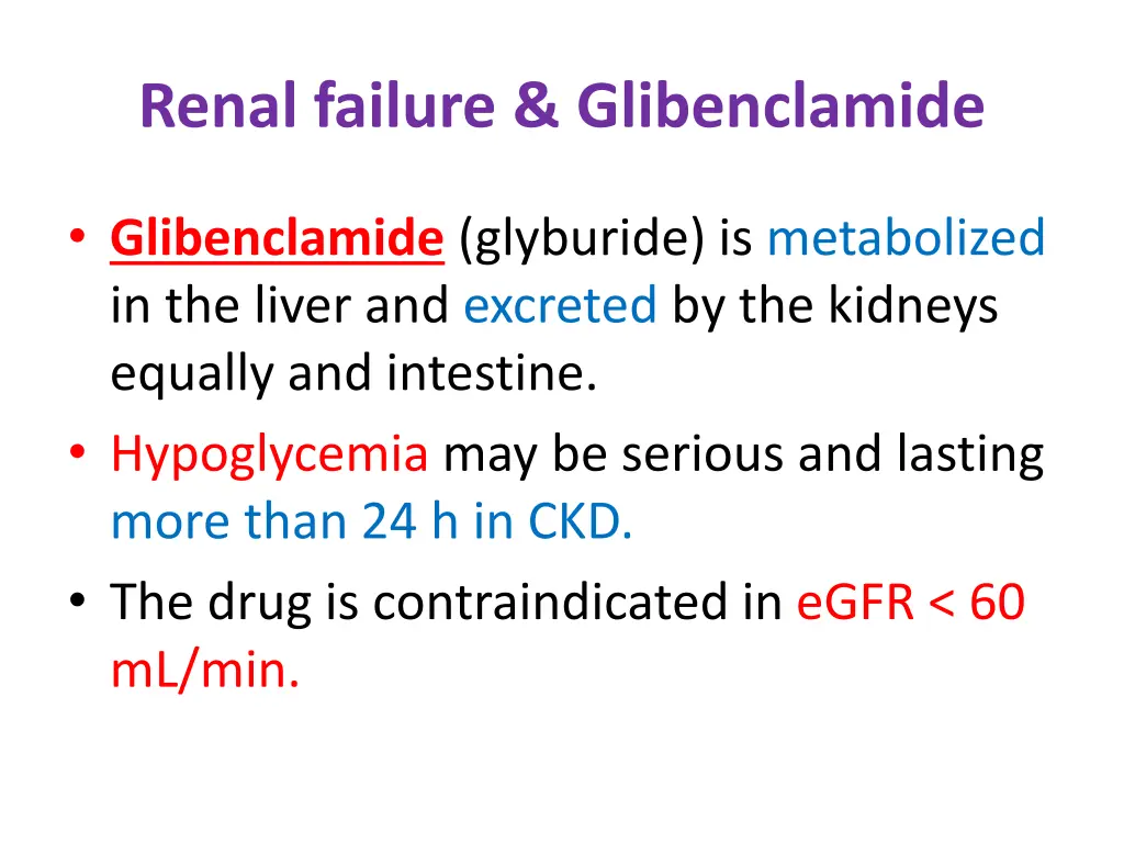 renal failure glibenclamide