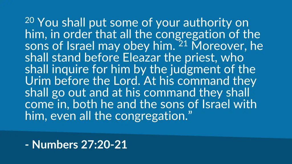 20 you shall put some of your authority