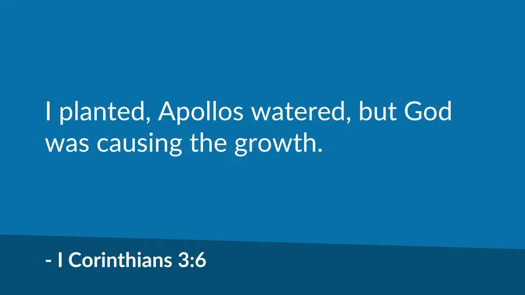 i planted apollos watered but god was causing