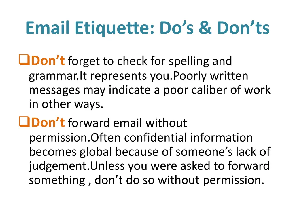 email etiquette do s don ts 2