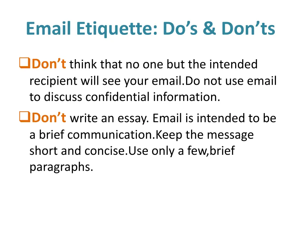 email etiquette do s don ts 3
