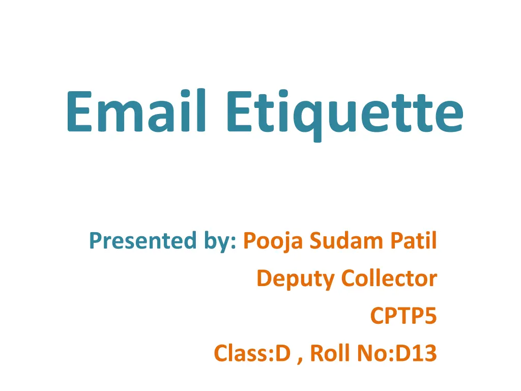 email etiquette