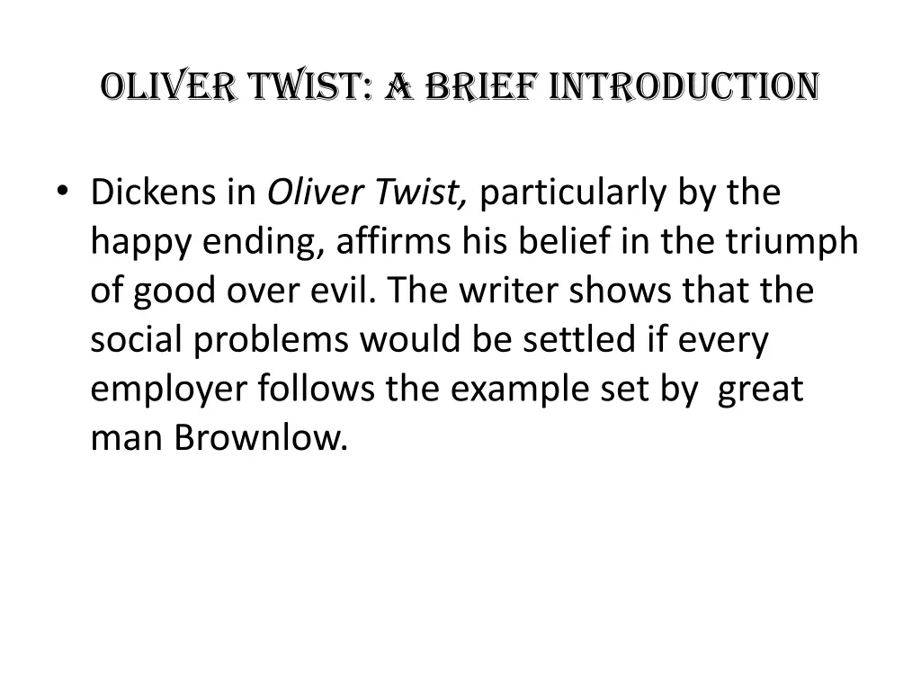 oliver twist a brief introduction 8