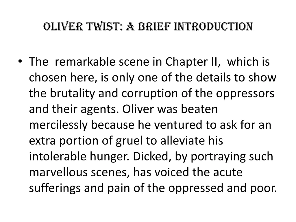 oliver twist a brief introduction 9