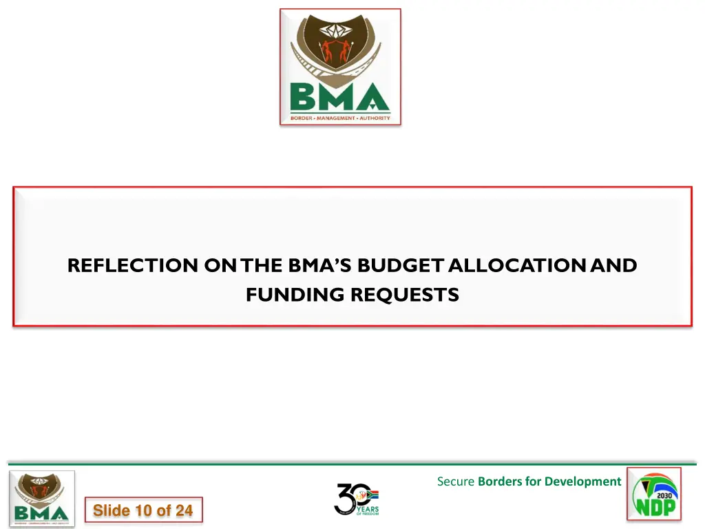 reflection on the bma s budget allocation