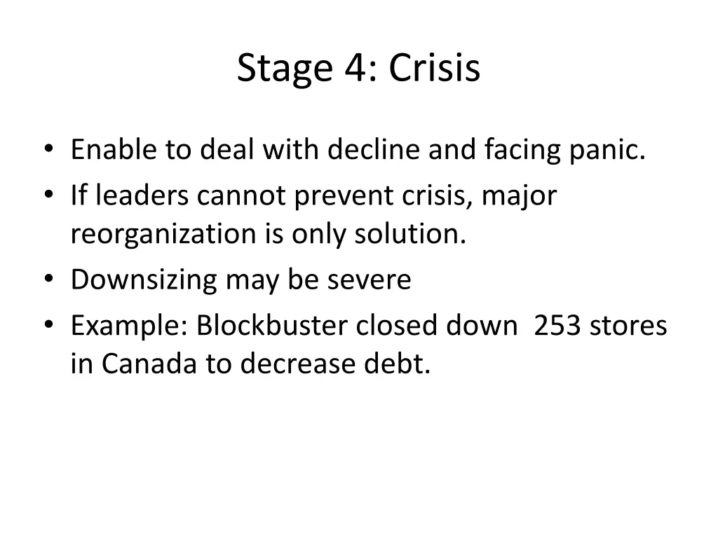 stage 4 crisis