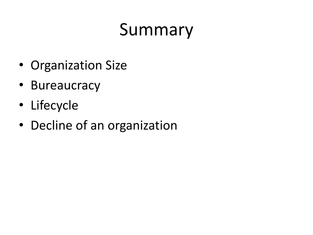 summary