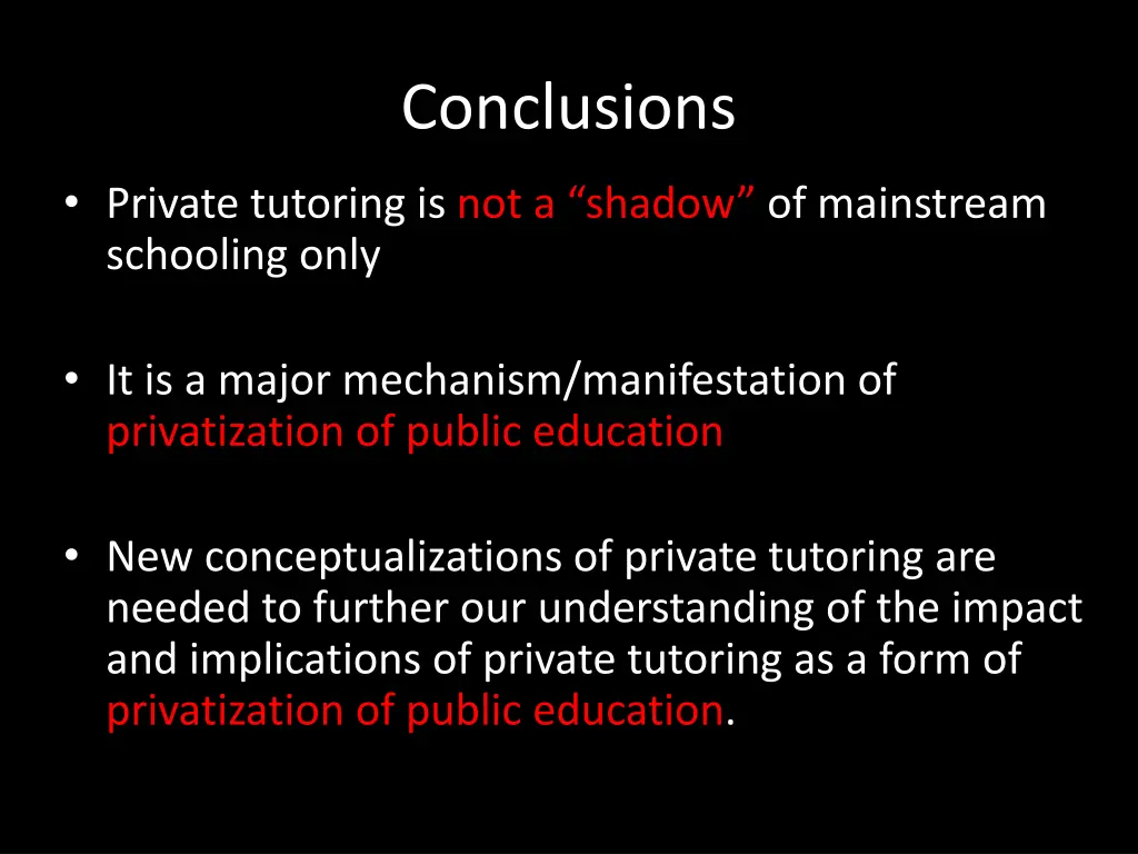 conclusions 1