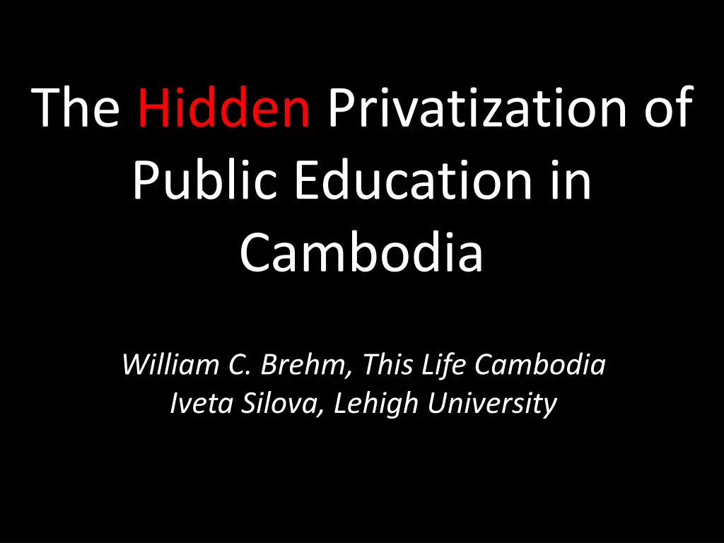 the hidden privatization of public education
