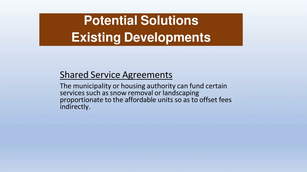 potential solutions existing developments 2