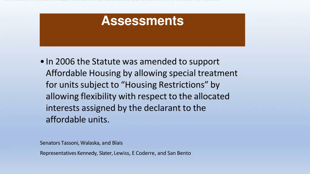 this amendment reflects a policy to support