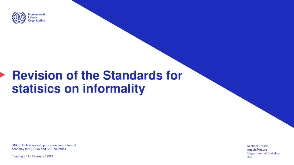 revision of the standards for statisics