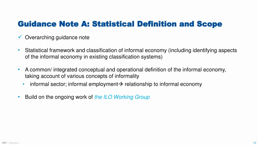 guidance note a statistical definition and scope
