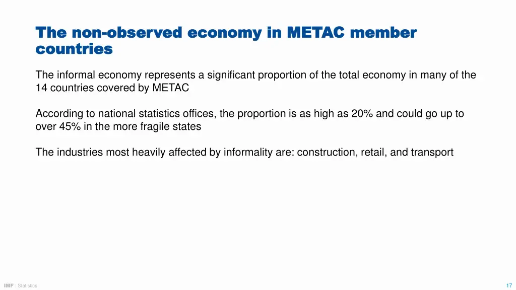 the non the non observed economy in metac member