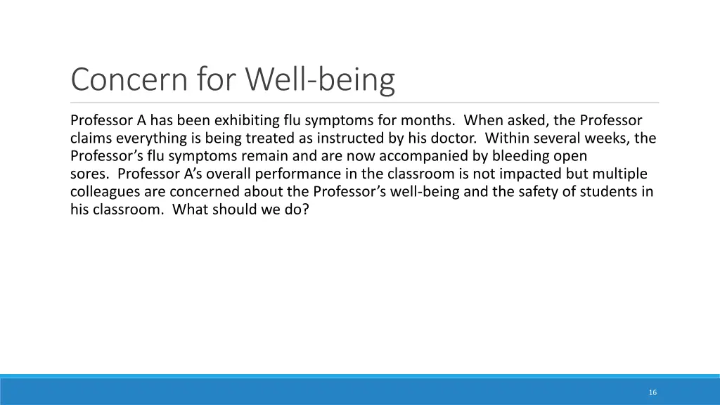 concern for well being