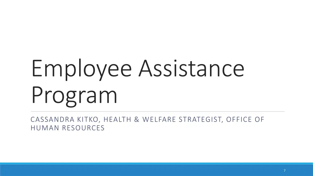 employee assistance program