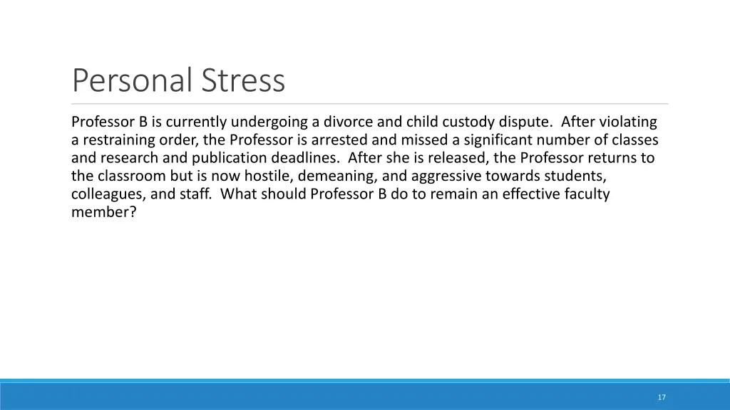 personal stress