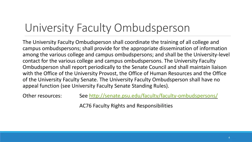 university faculty ombudsperson 1