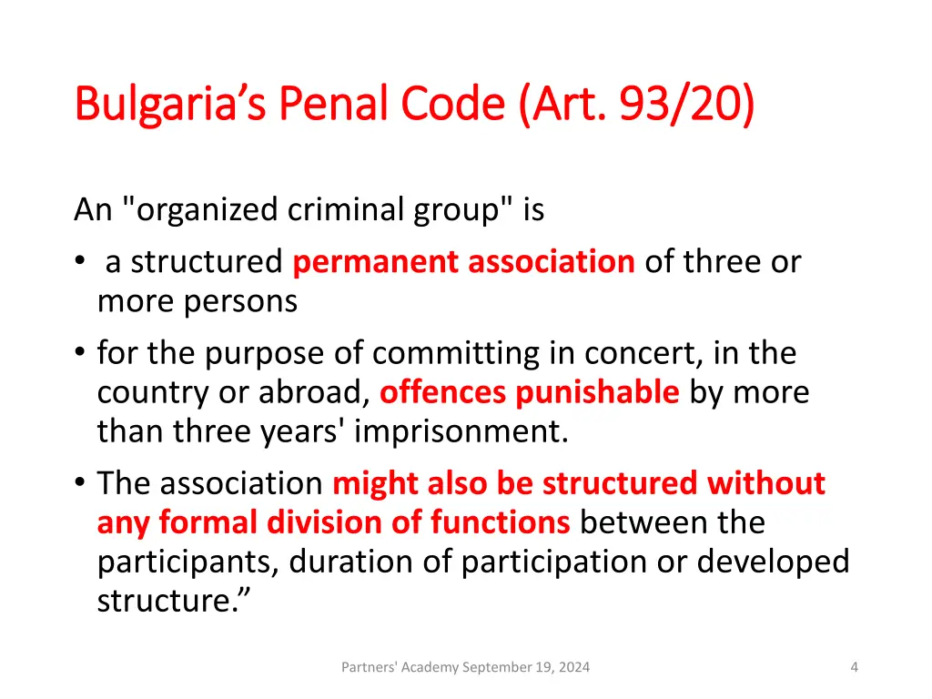 bulgaria s penal code art 93 20 bulgaria s penal