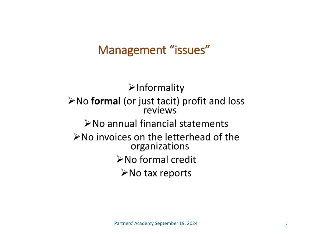 management issues management issues