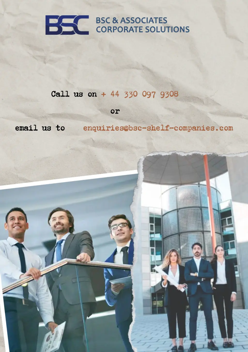 call us on 44 330 097 9308 or email
