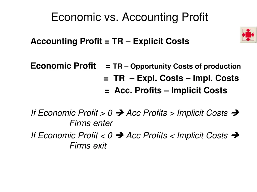 economic vs accounting profit
