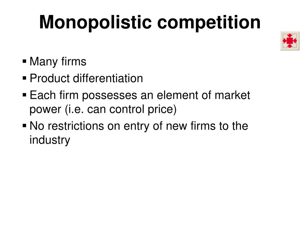 monopolistic competition