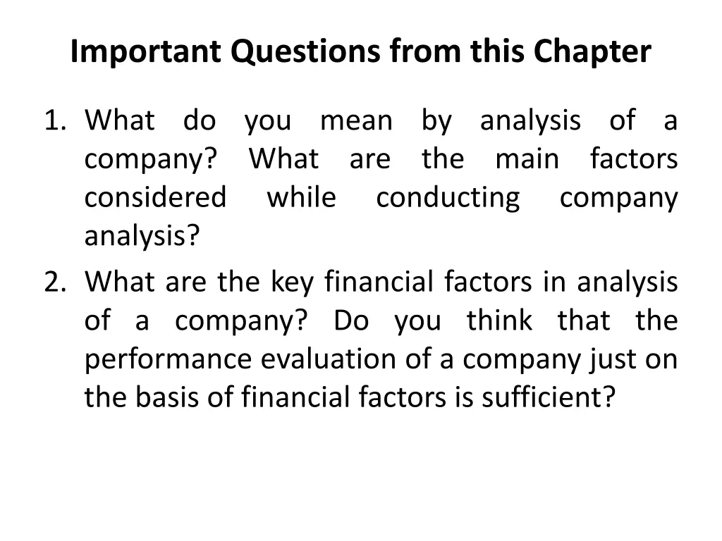 important questions from this chapter