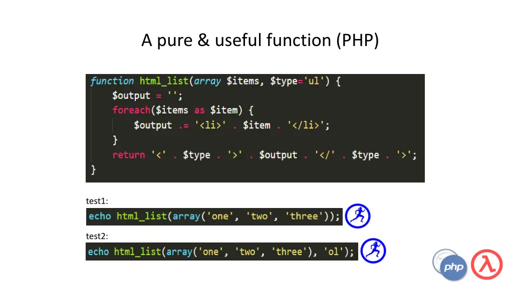 a pure useful function php