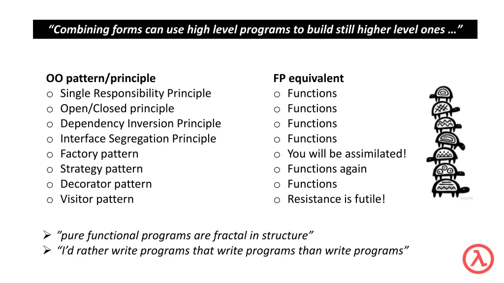 combining forms can use high level programs