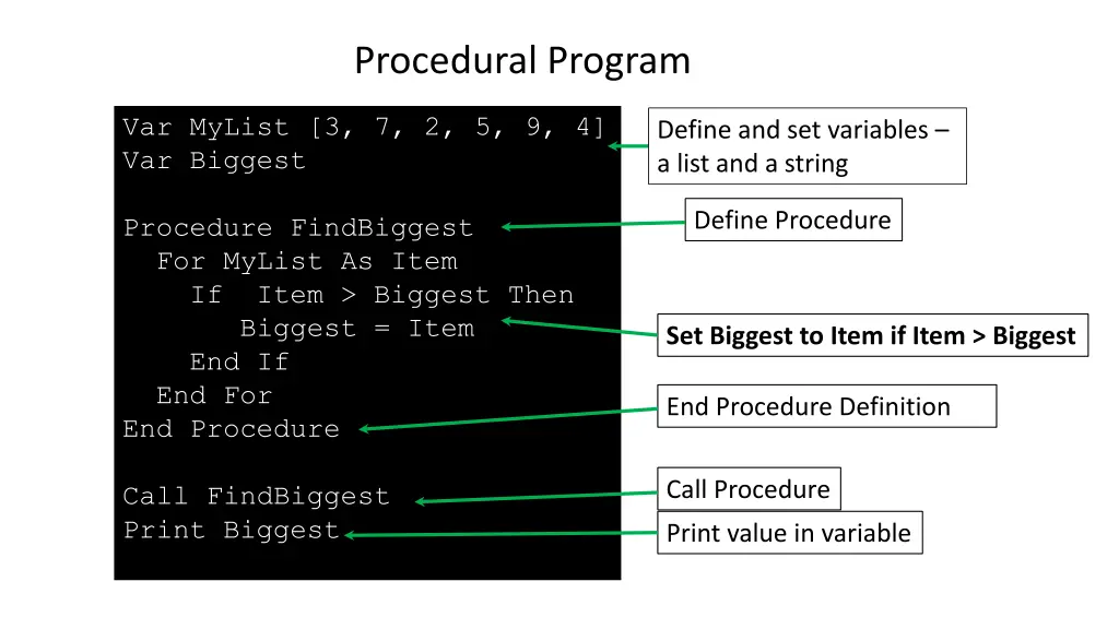 procedural program