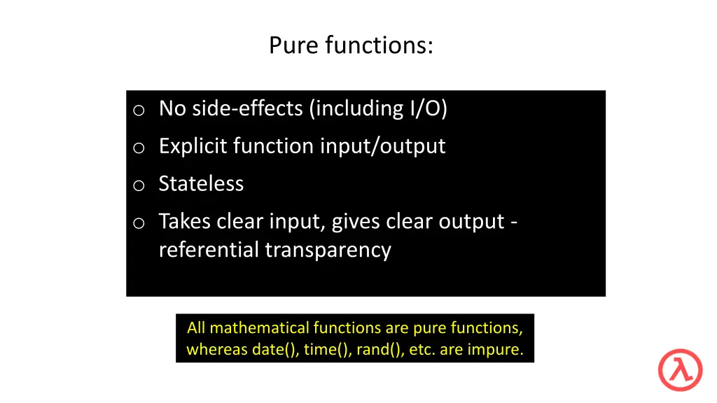 pure functions