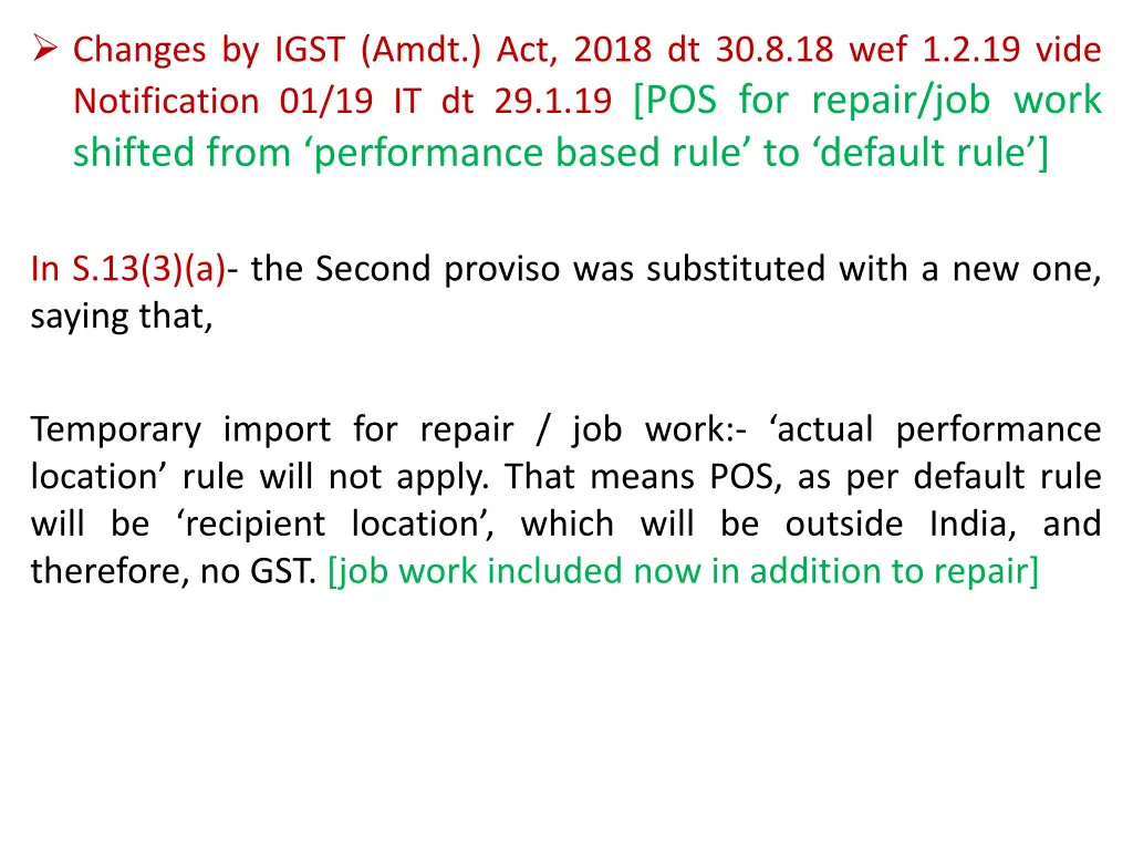 changes by igst amdt act 2018