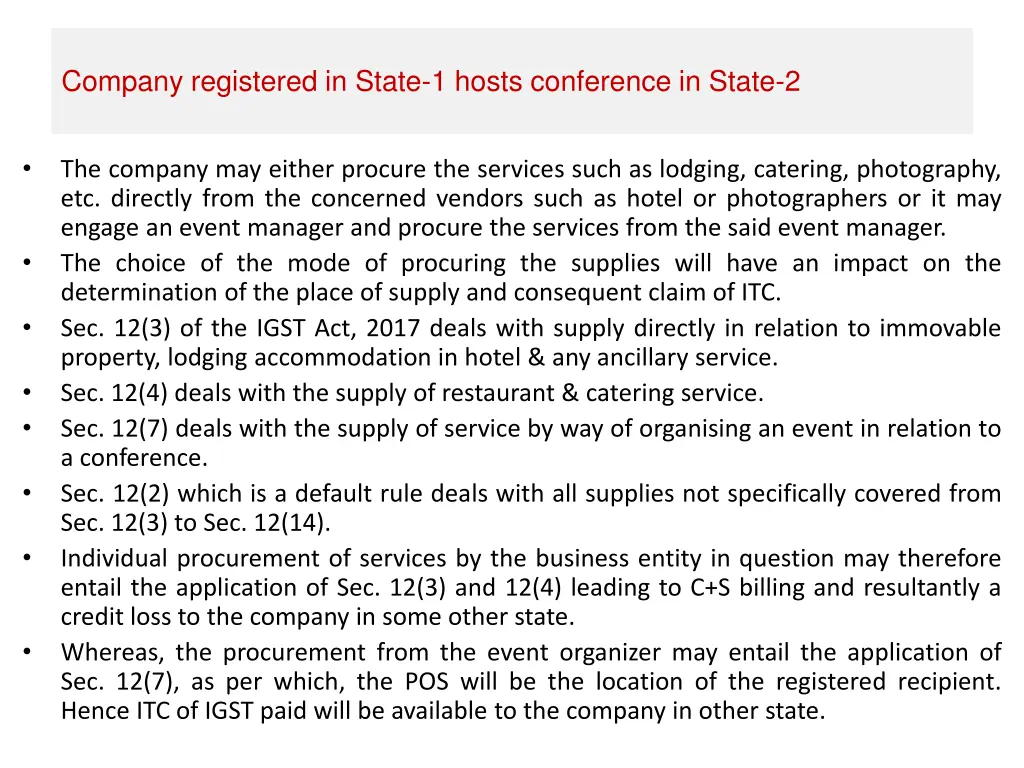 company registered in state 1 hosts conference